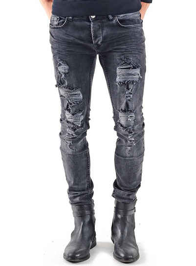 VSCT Destroyed-Jeans VSCT Jeans Herren Keno Rock Heavy Destroyed Look Destroyed Männer-Hose Jeans Slim Fit