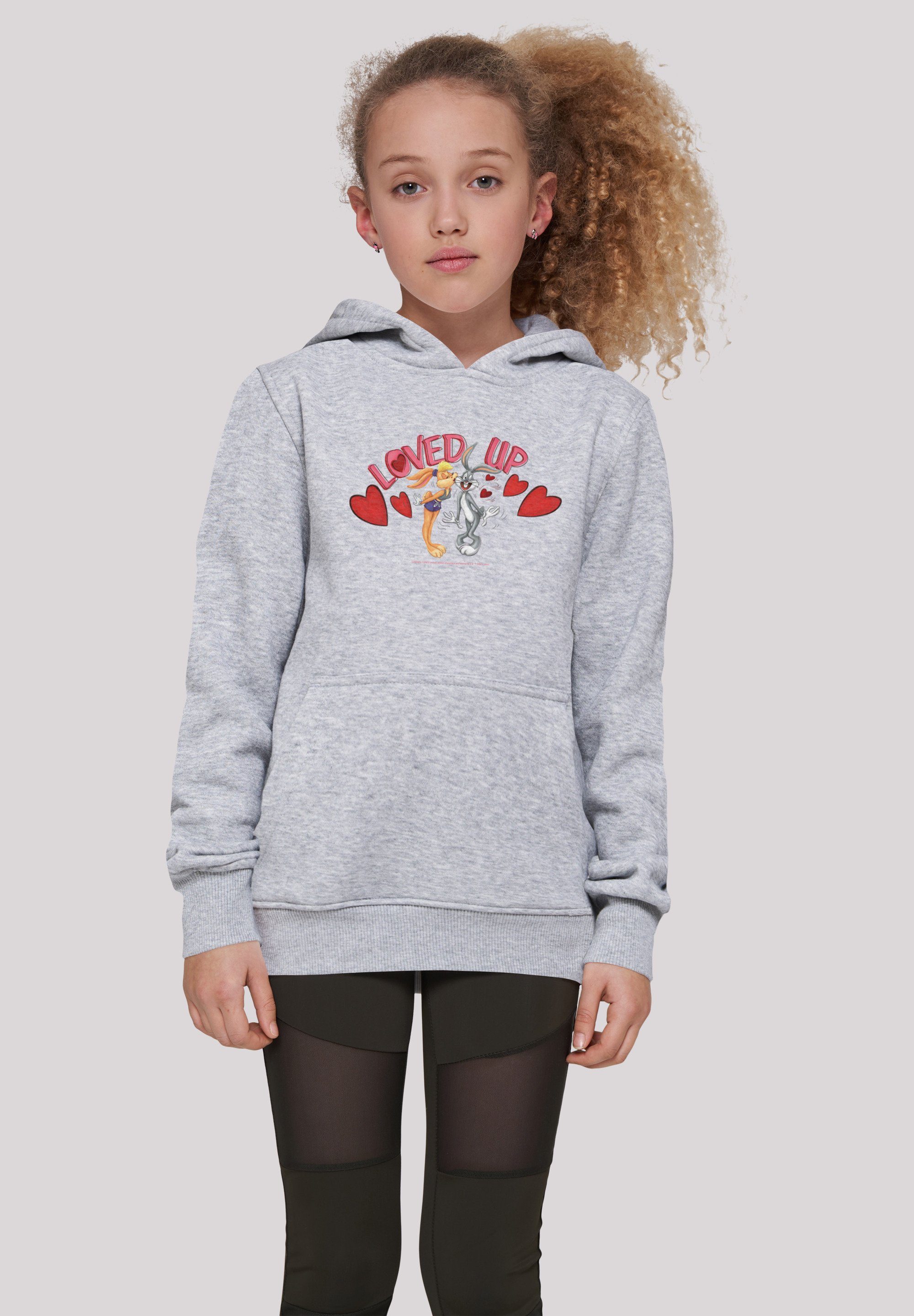 F4NT4STIC Kapuzenpullover Looney Tunes Bugs Bunny And Lola Valentine's Day Loved Up Print heather grey