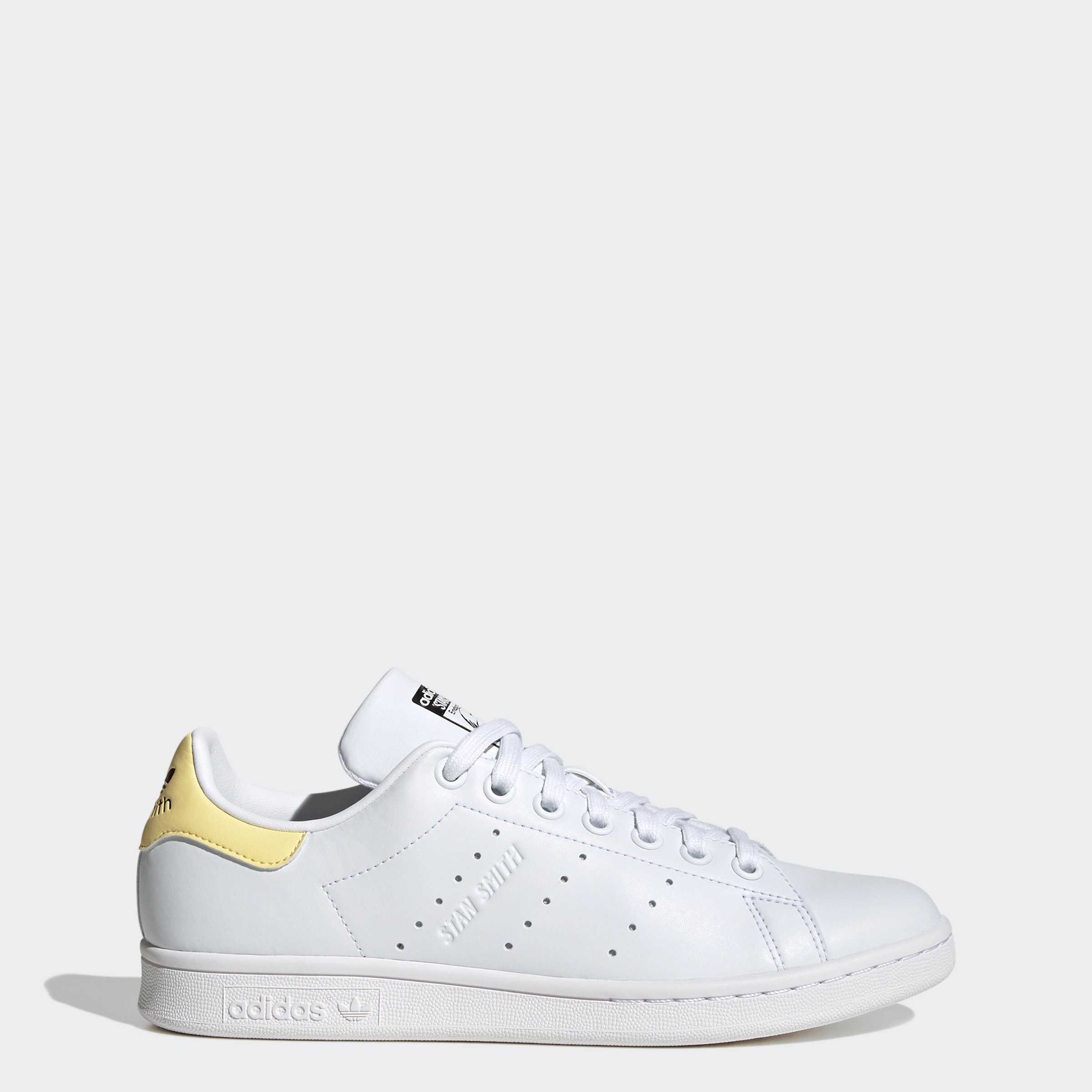 adidas Originals STAN Black / White Core Cloud SMITH Sneaker / Yellow Almost