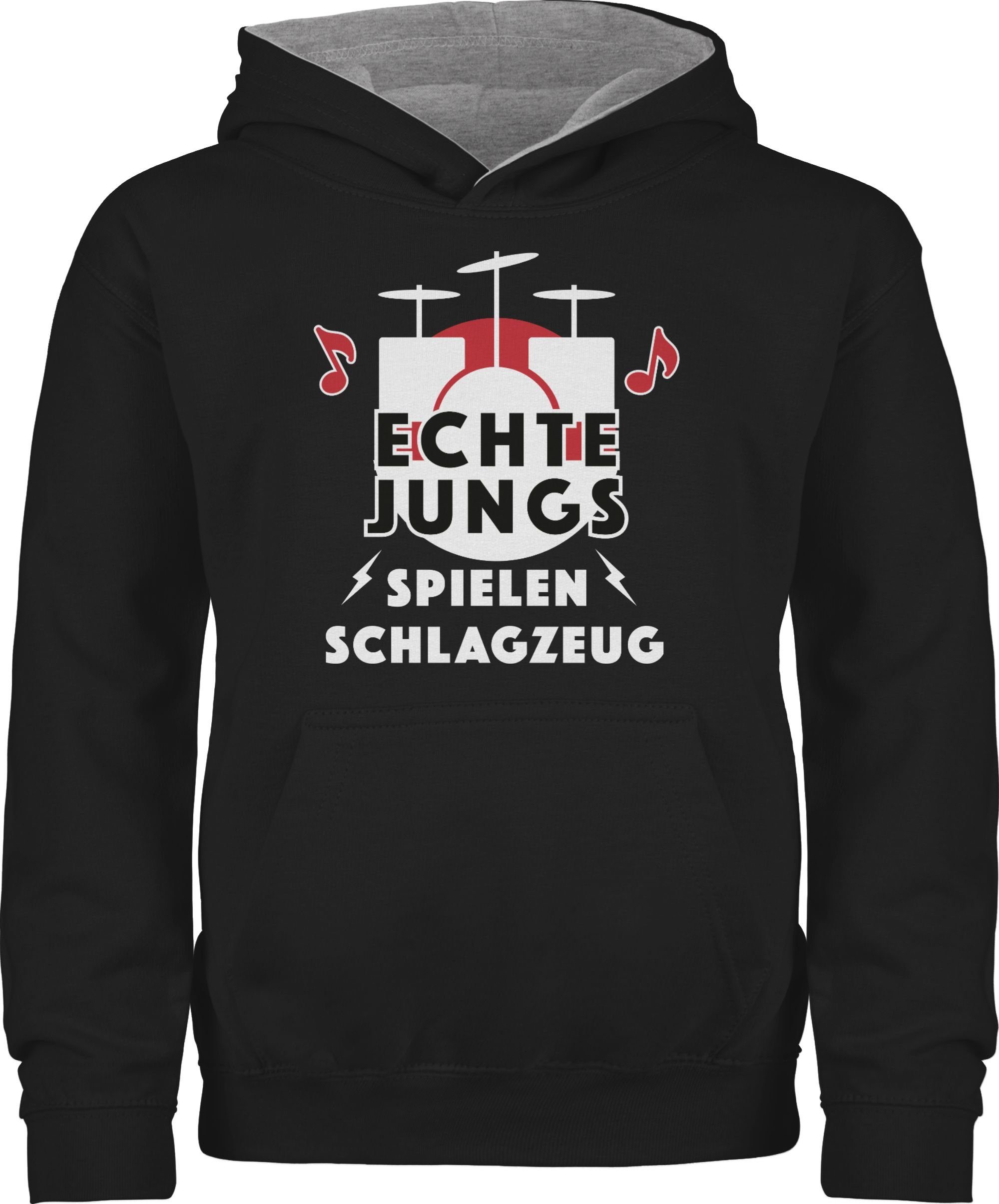 Hoodie Echte Jungs spielen Schlagzeug