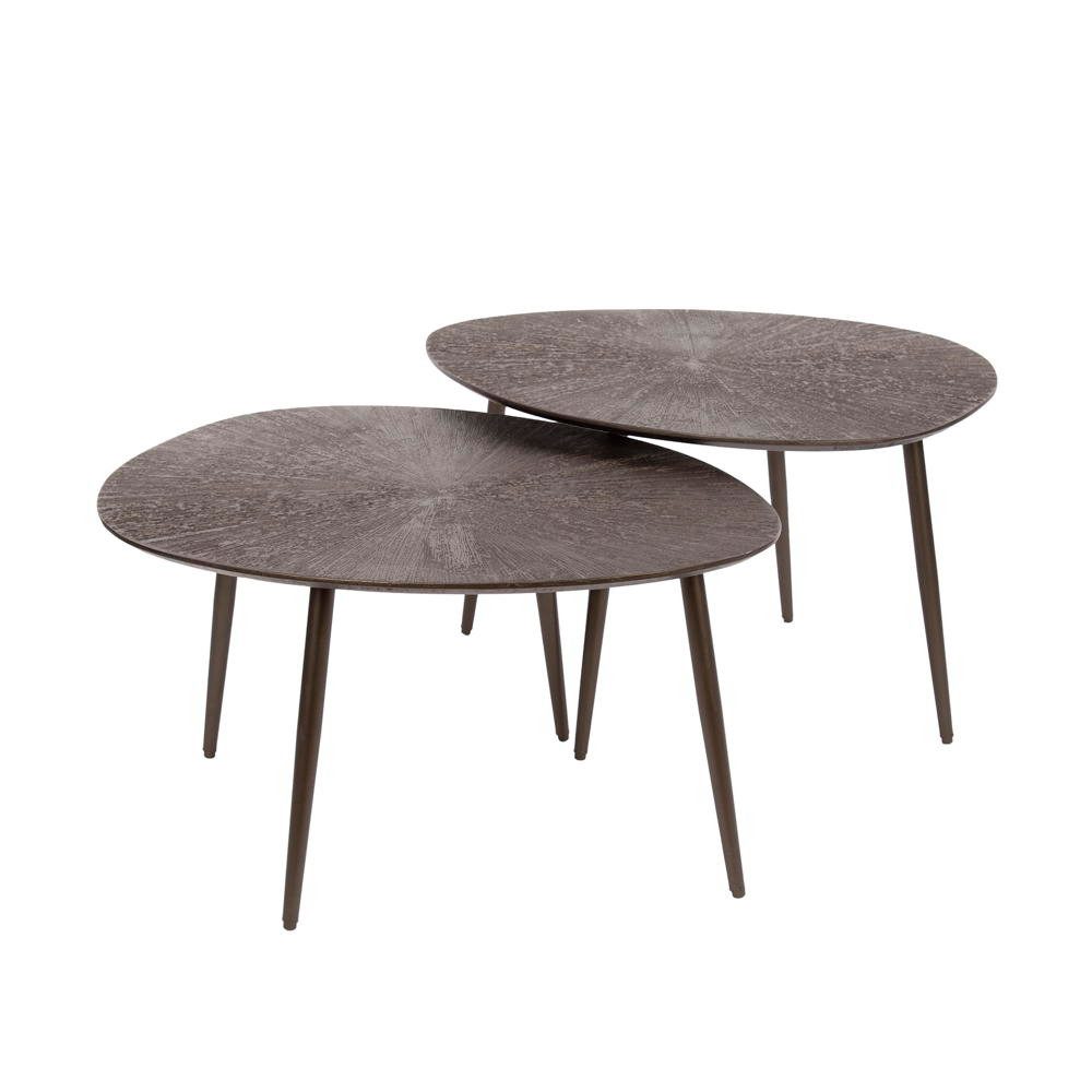 RINGO-Living Couchtisch RINGO-Living Couchtisch Kati aus Holz in Bronze 2er Set