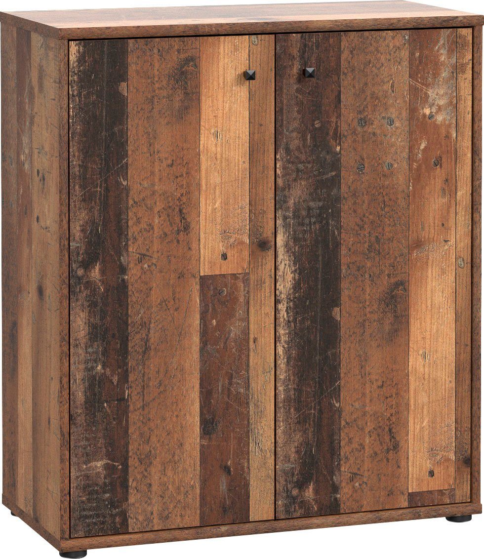 FORTE Kommode Tempra, Kommode, 2 große Türen, Höhe 85,5 cm, Breite 73,7 cm