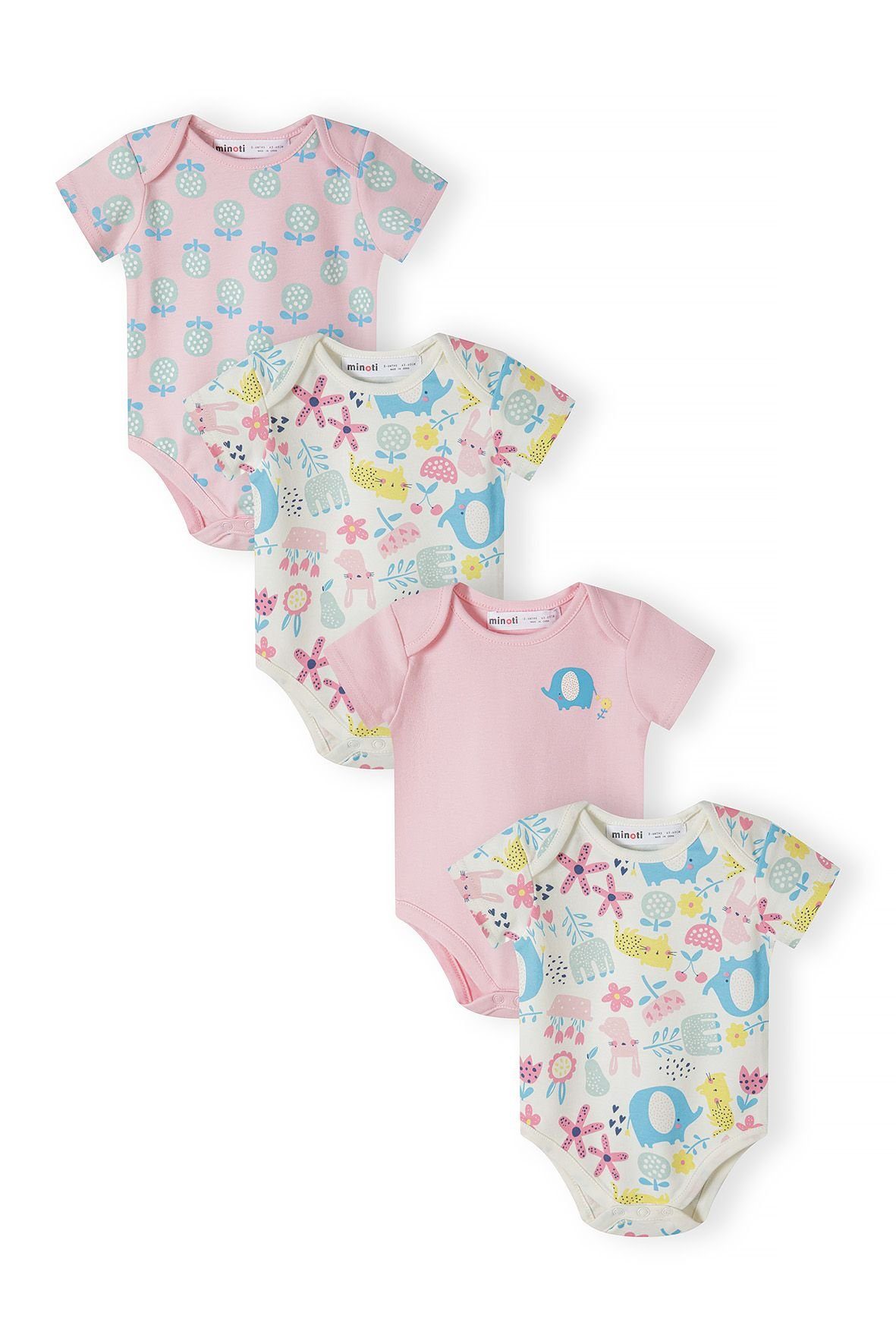 MINOTI Kurzarmbody im 4er-Pack (0-18m) Rosa