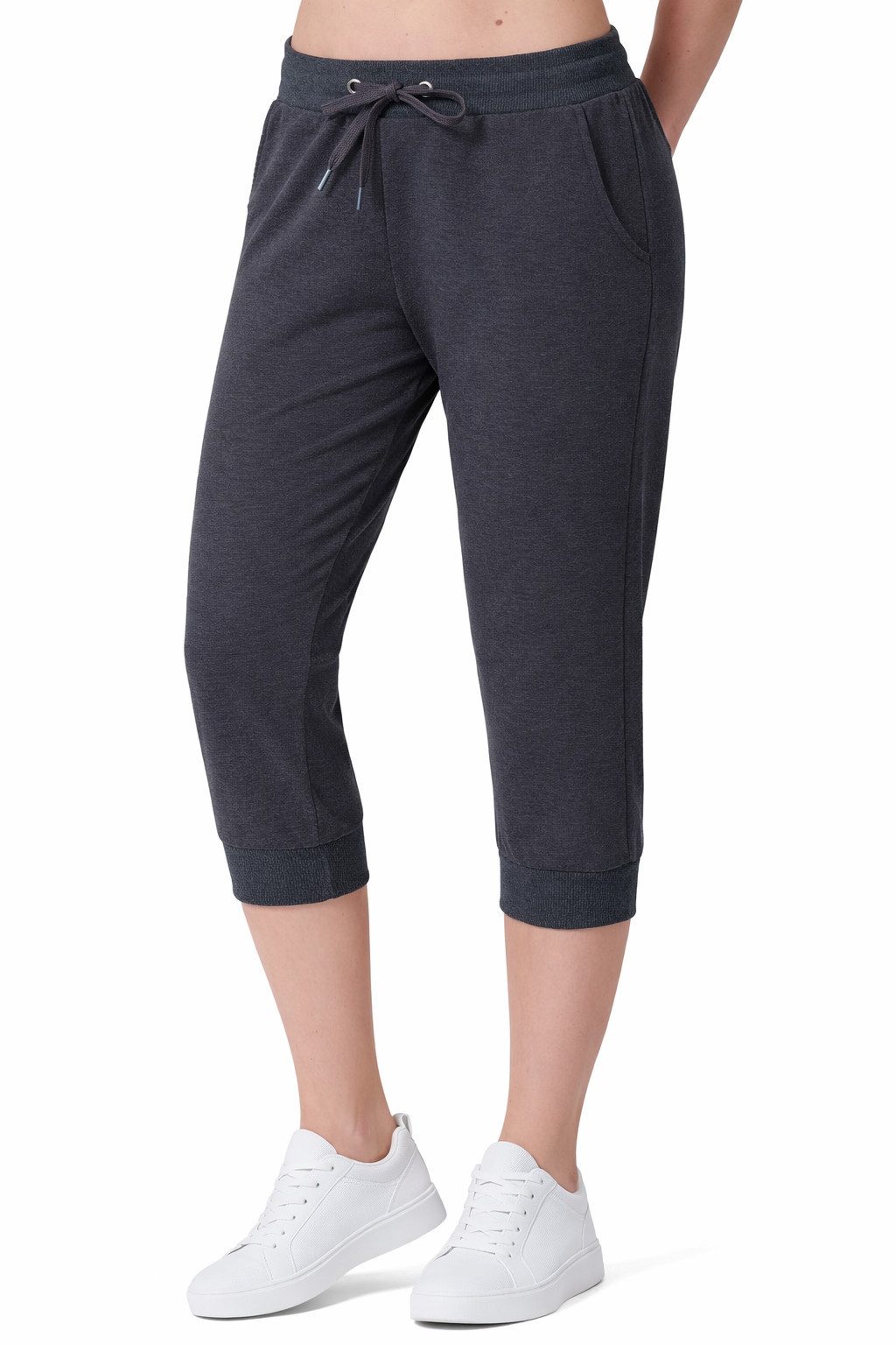 Smith & Solo 3/4-Hose Damen - Jogginghose, kurze Hose, Caprihose Elastikbund mit Kordelzug