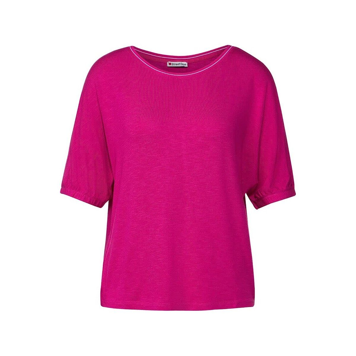 STREET ONE pink Rundhalsshirt (1-tlg) pink 14717 nu