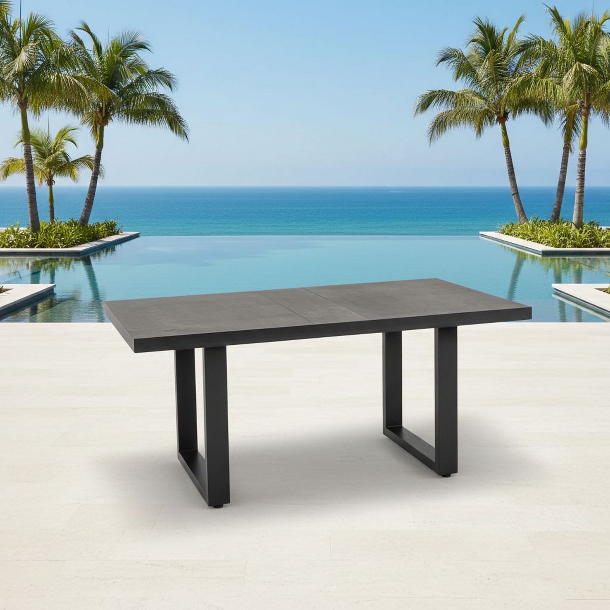 Lesli Living Gartentisch Lesli Living Loungetisch Murcia Negro 140x85cm