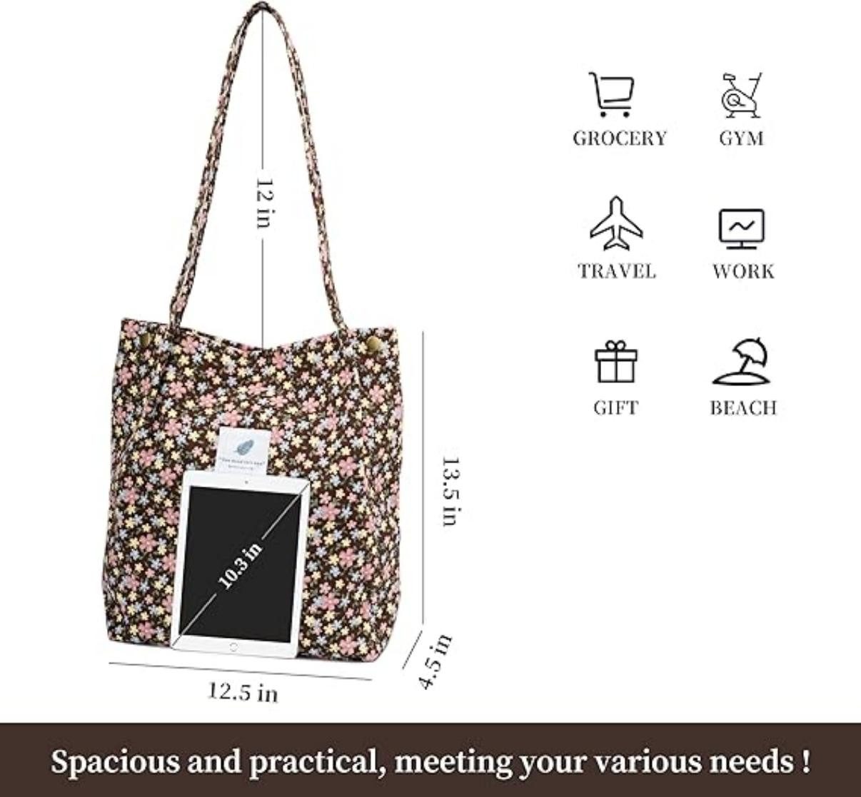 Coonoor Schultertasche Damen Grosse Kapazität Canvas günstig online kaufen