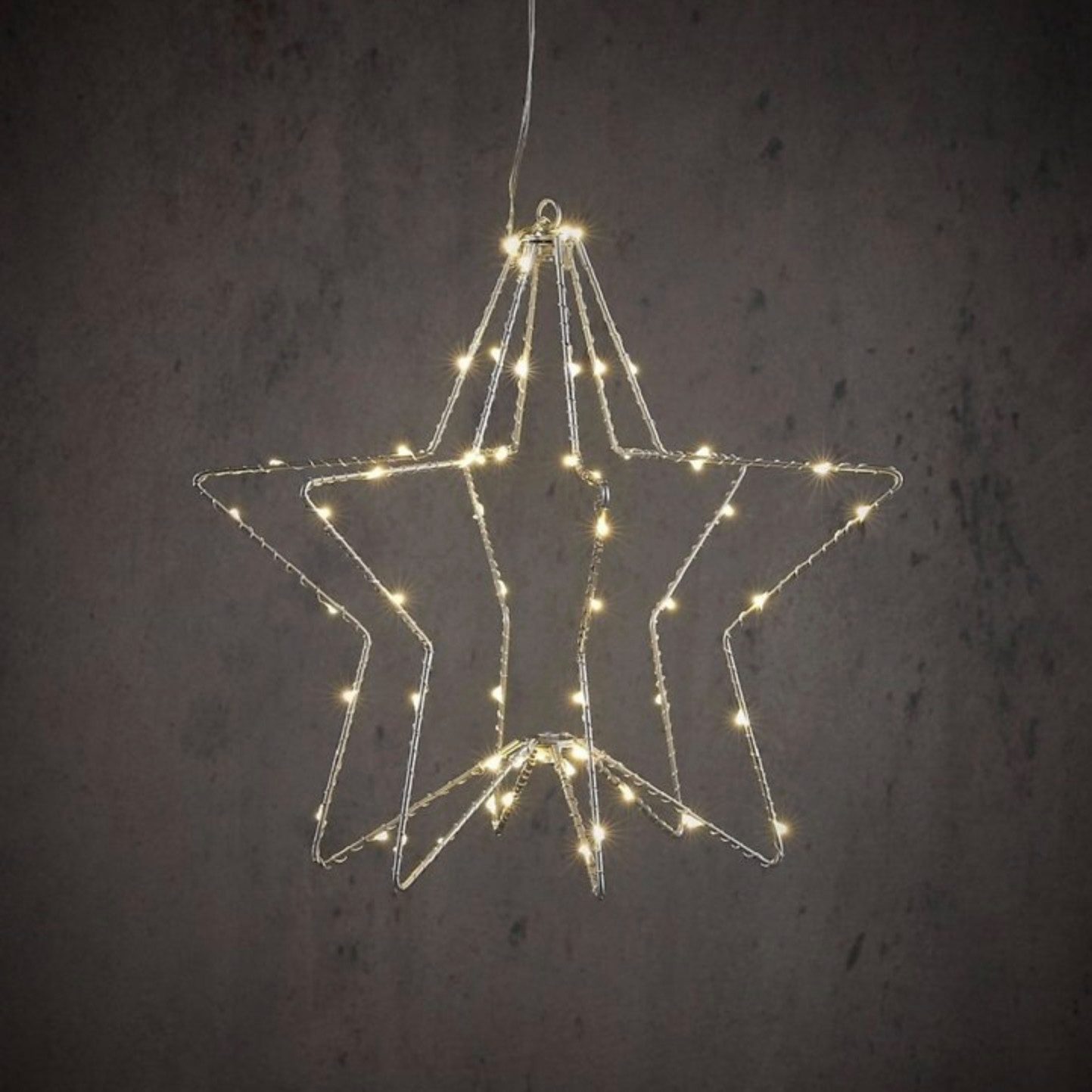 edelman LED Stern Luca Lighting 3D batteriebetrieben LED warmweiß, LED fest integriert, warmweiß