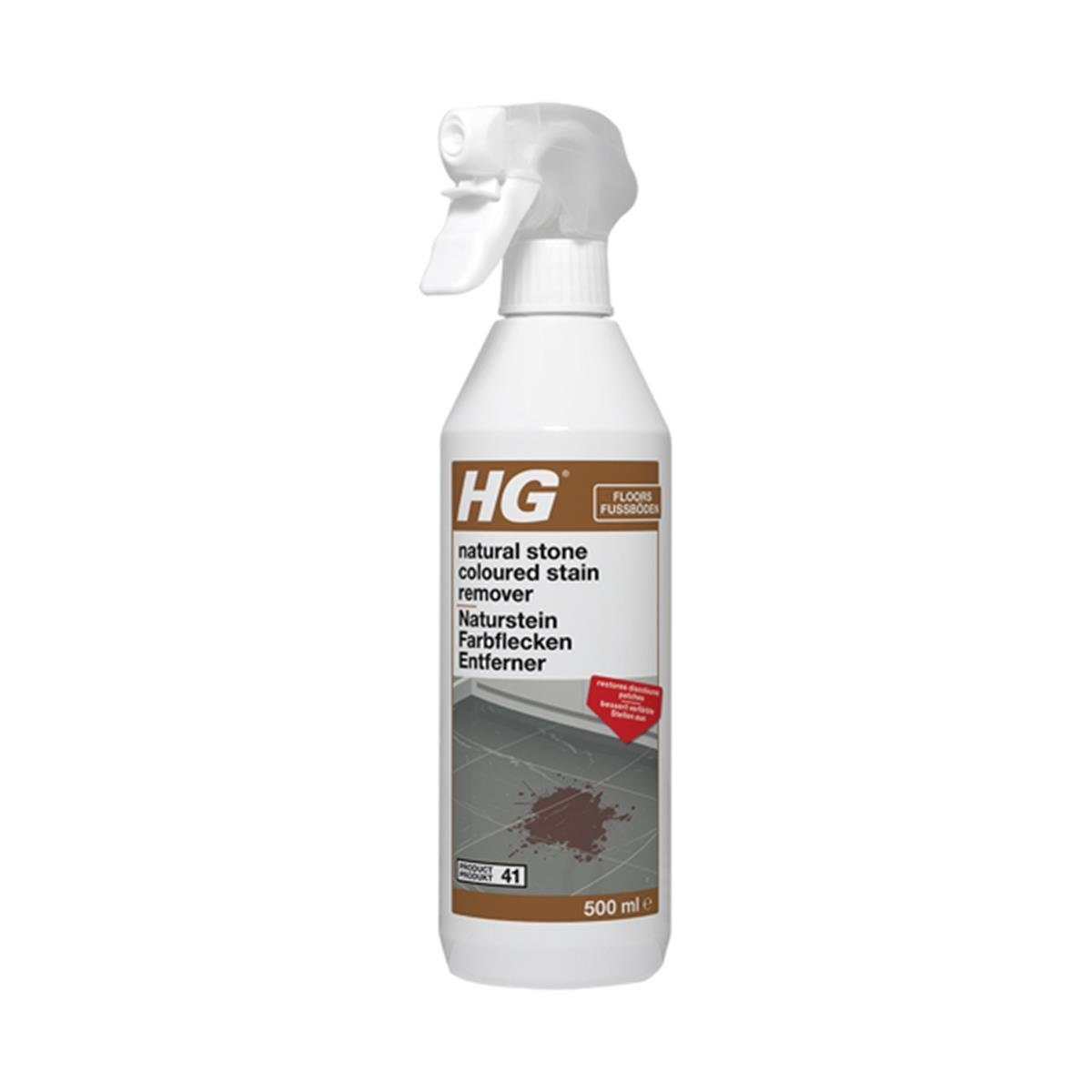 HG Naturstein Farbflecken Entferner (Produkt 41) 0,5L (1er Pack) Fussbodenreiniger