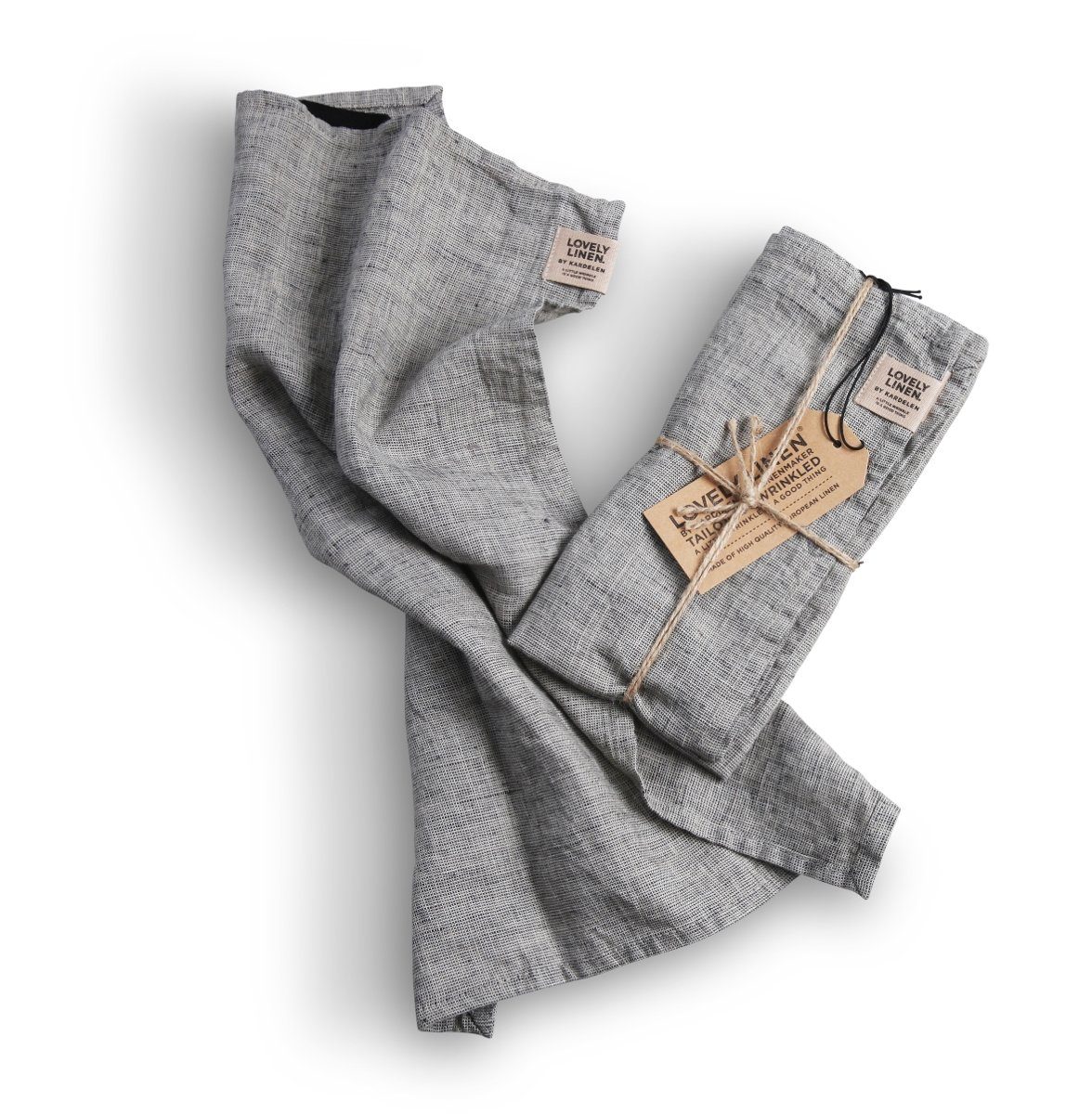 Lovely Linen Platzset Linen Misty Platzset Leinen natural black (1 Stück)