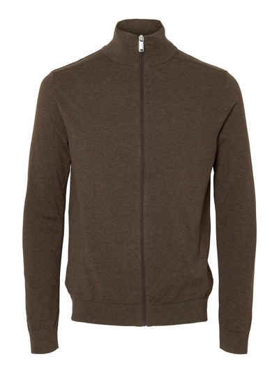 SELECTED HOMME Strickjacke SLHBERG FULL ZIP CARDIGAN NOOS