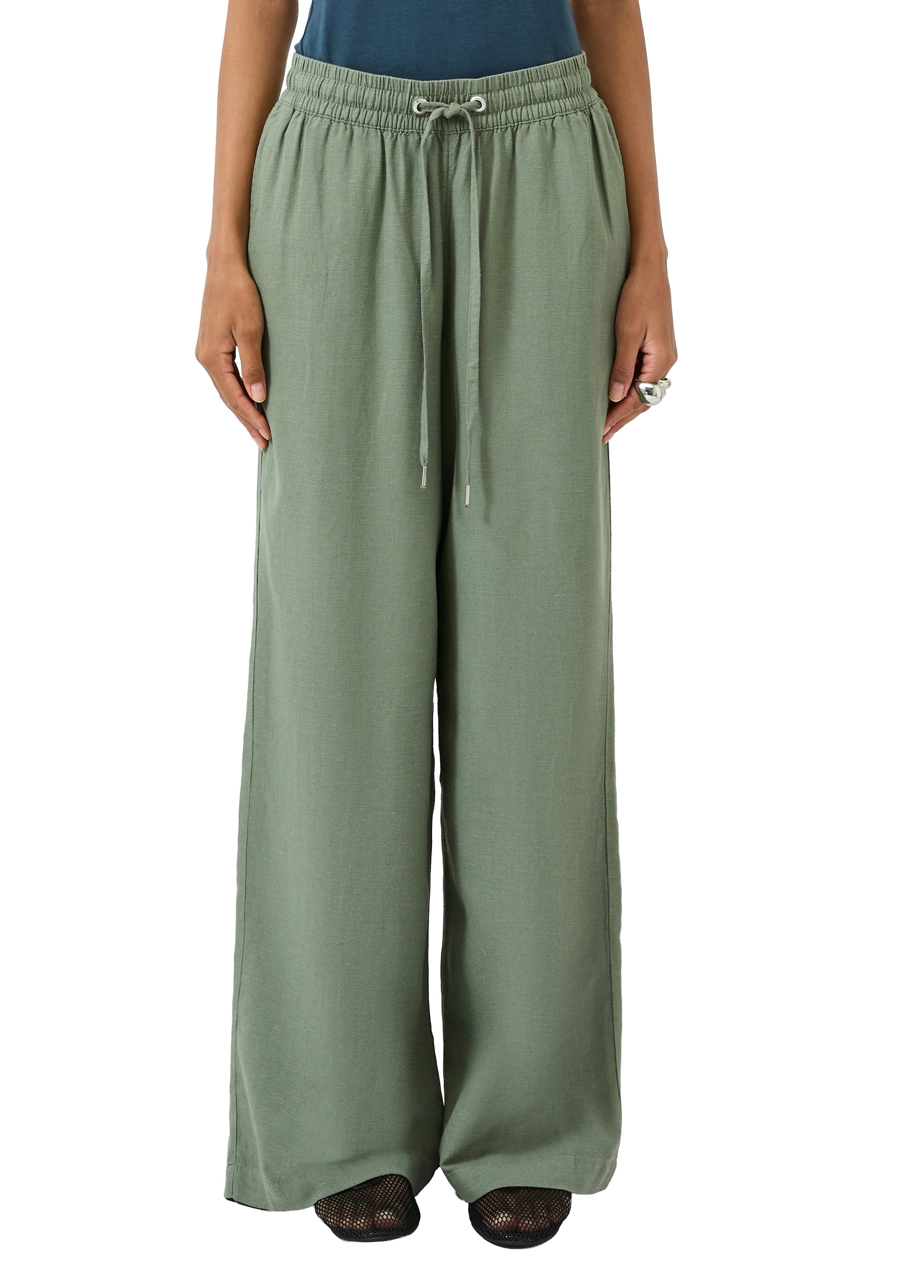 QS Stoffhose mit elastischem Bund und Kordelzug