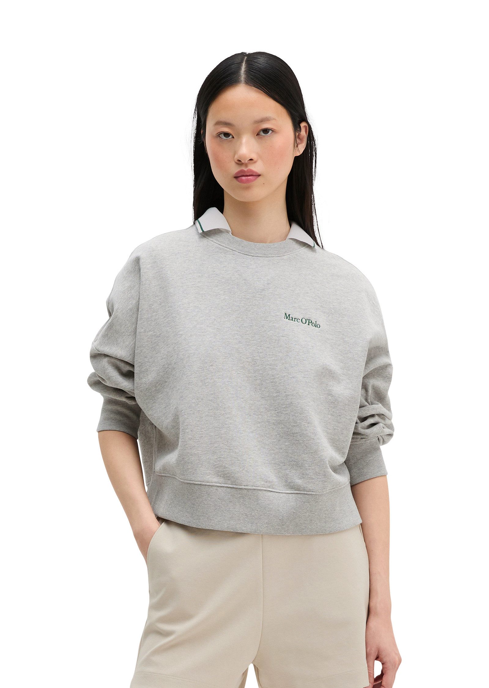 Marc O'Polo Sweatshirt mit gepeachter Oberfläche