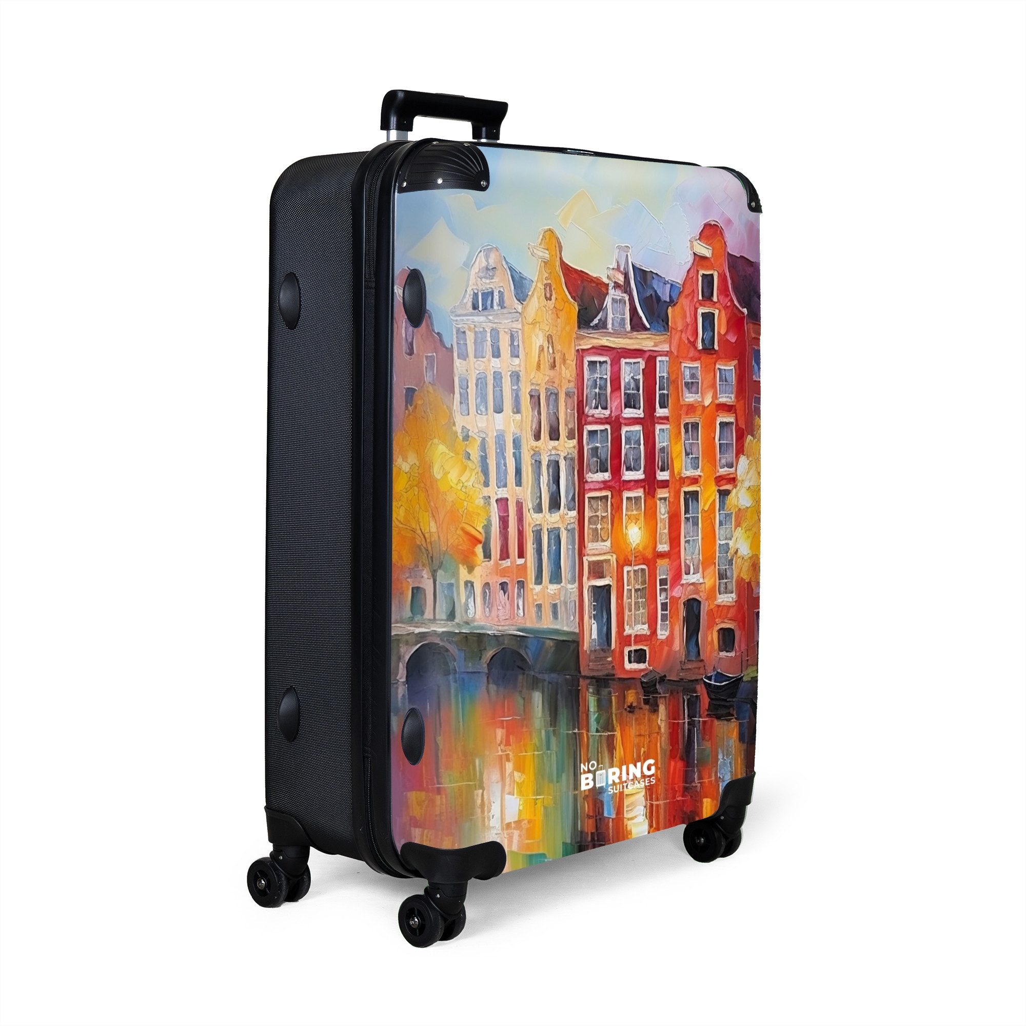 NoBoringSuitcases.com© Hartschalen-Trolley Grachtenhäuser - Kunst - günstig online kaufen
