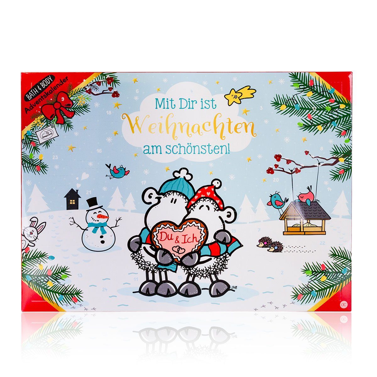 ACCENTRA Adventskalender SHEEPWORLD Adventskalender – 24 Wellness-, Pflege- & Accessoires-Überr, Mix aus Wellness, Pflege & Accessoires
