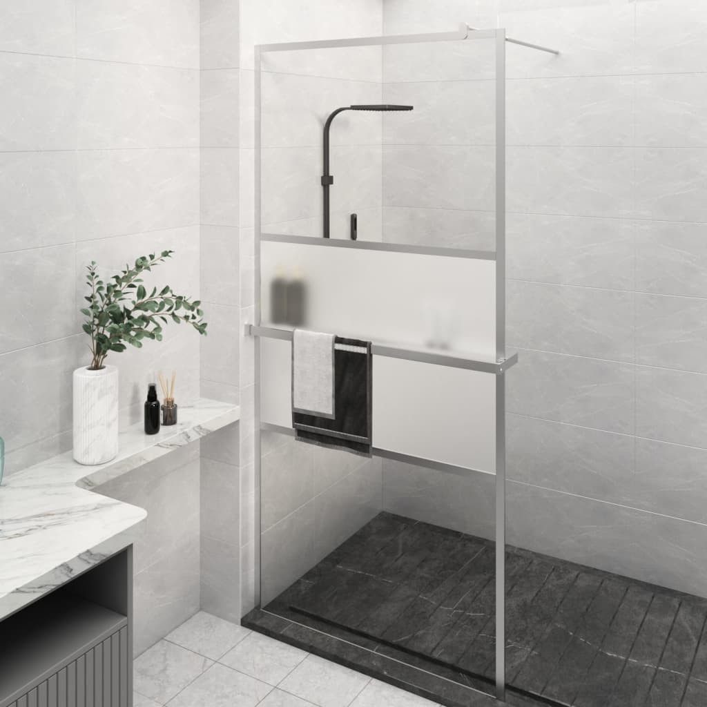 Thumbnail - vidaXL Duschwand, Duschabtrennung mit Ablage für Walk-In-Dusche Chrom 80x195 cm ESG