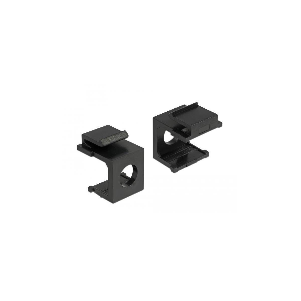 Delock Kabelverbinder-Sortiment 86403 - Keystone Abdeckung schwarz mit 8 mm Durchführung...