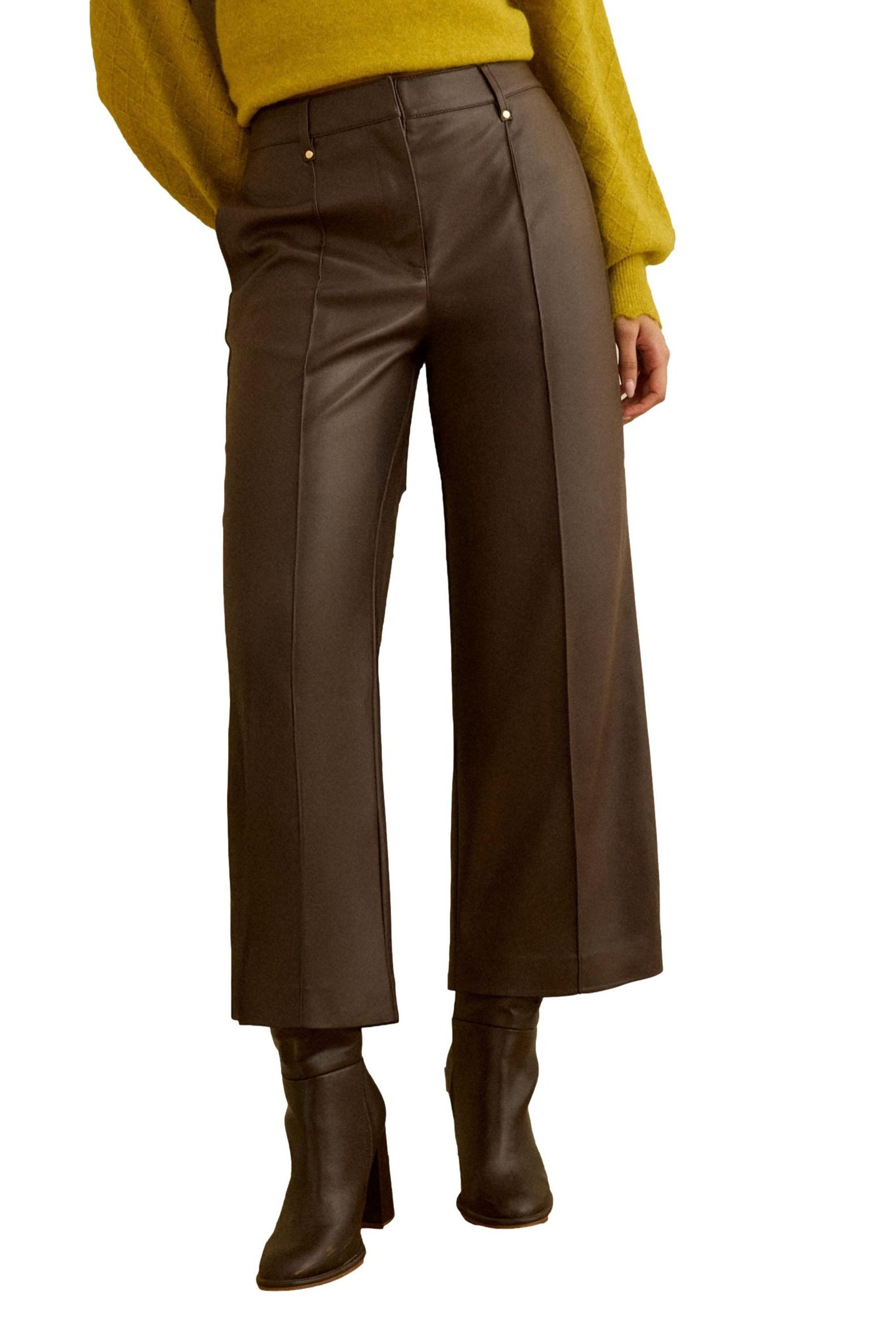 Lederhose Love & Roses weite Kunstlederhose, Regular