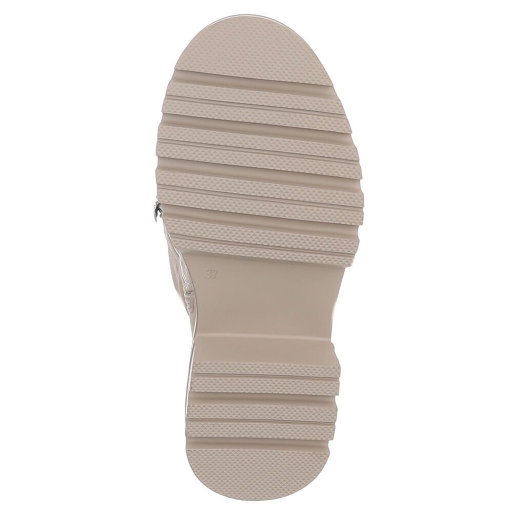 Ital-Design Bequeme Damen Stiefel mit Blockabsatz für Alltag Plateaustiefel (90169526) Blockabsatz Stiefel in Beige