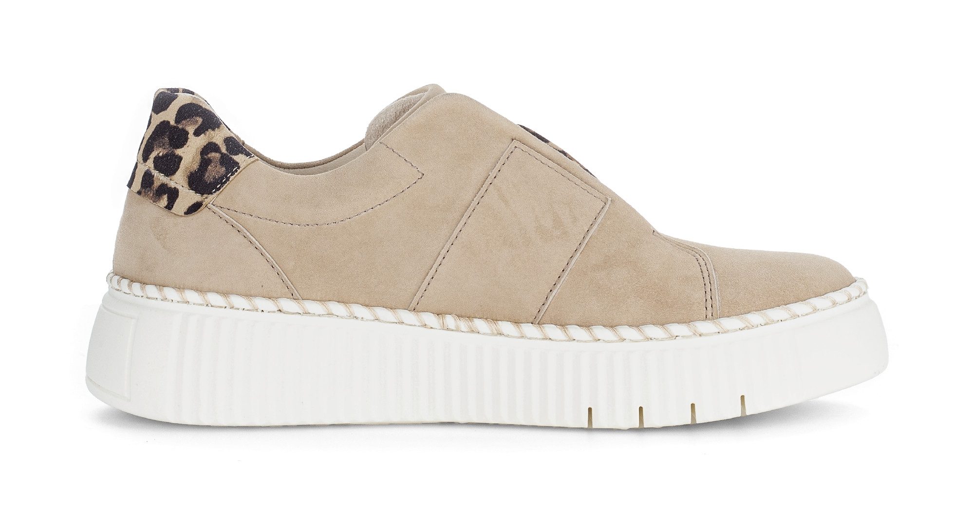 Gabor Plateausneaker, Freizeitschuh, Halbschuh, Slipper mit Gummizug-Band über dem Rist