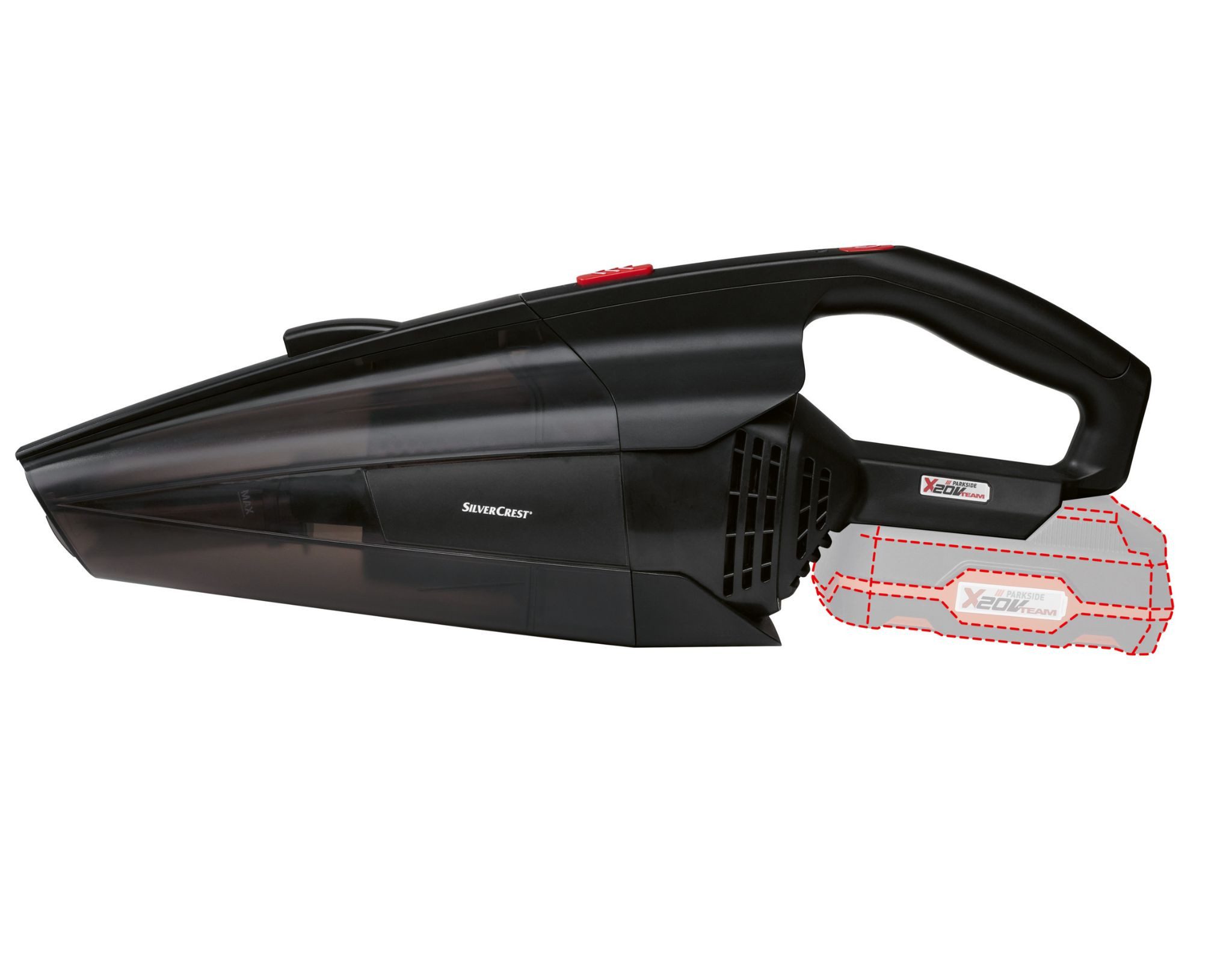 SilverCrest Akku-Handstaubsauger Handstaubsauger Akkusauger SHSA 20-LI A1 20V mit Bürsten ohne Akku