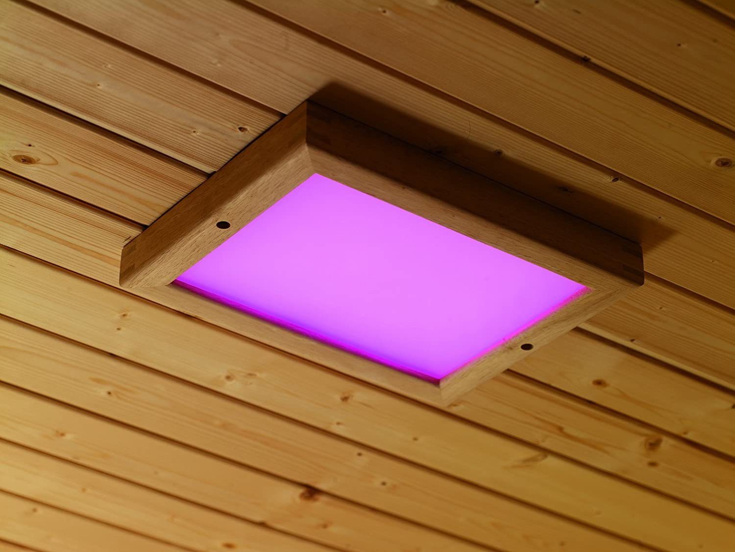 Karibu Saunaleuchte Deckenleuchte Saunaleuchte Розмір 2 Saunalicht Ambientelicht, Farbwechsel, LED fest integriert, geeignet für Raumgröße bis 6 qm
