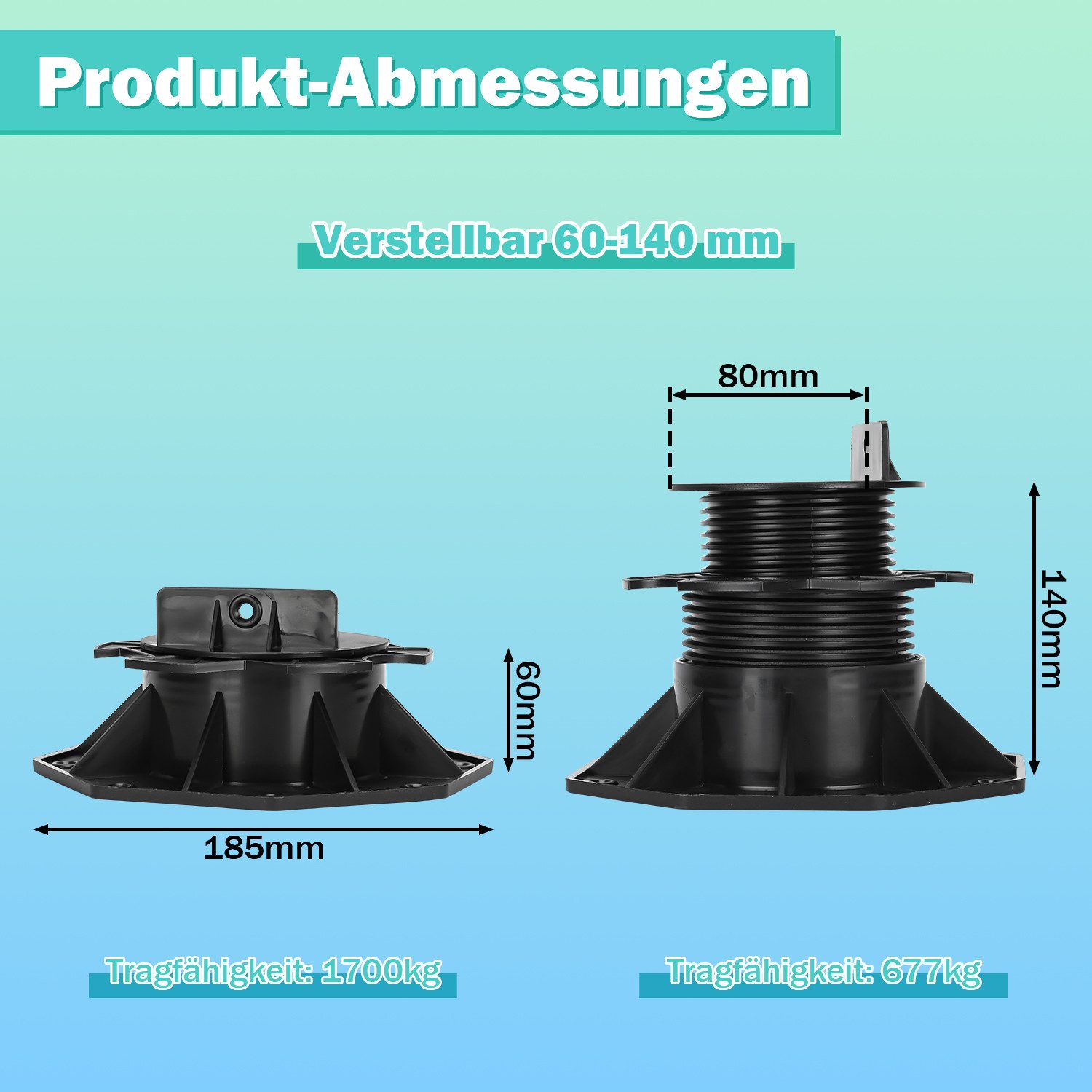 Clanmacy Holzfliesen 10-50x Stelzlager WPC Terrassenlager günstig online kaufen