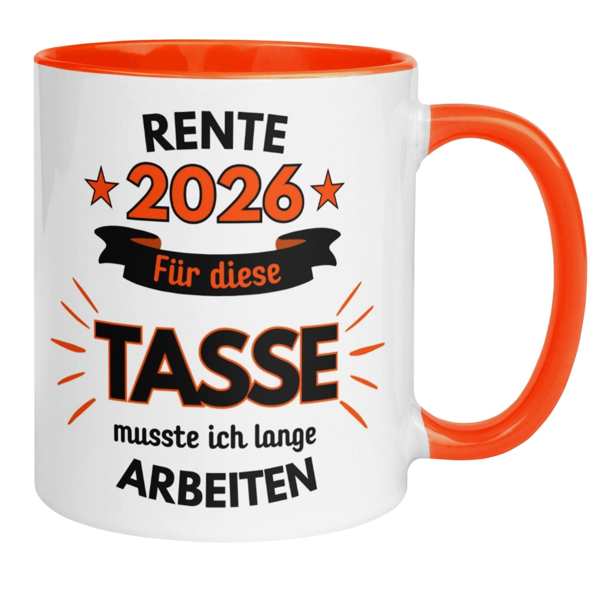 Momentals Tasse Rente – Dafür musste ich lange arbeiten – Renteneintritt Geschenk Frau, Gratis Versand · Links-&Rechtshänder · Spülmaschinenfest