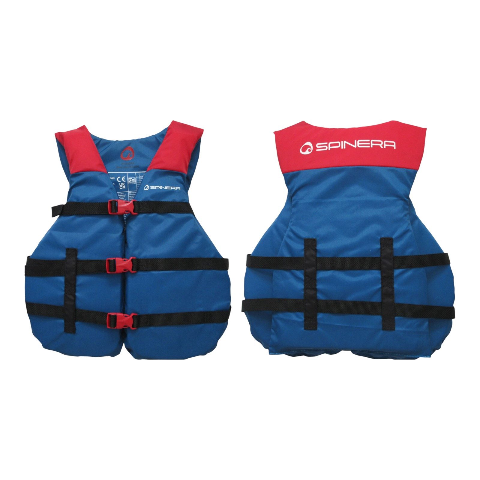 Spinera Schwimmweste Spinera Universal II Nylon Vest Schwimmweste 50N Schwimmhilfe Blau/Rot