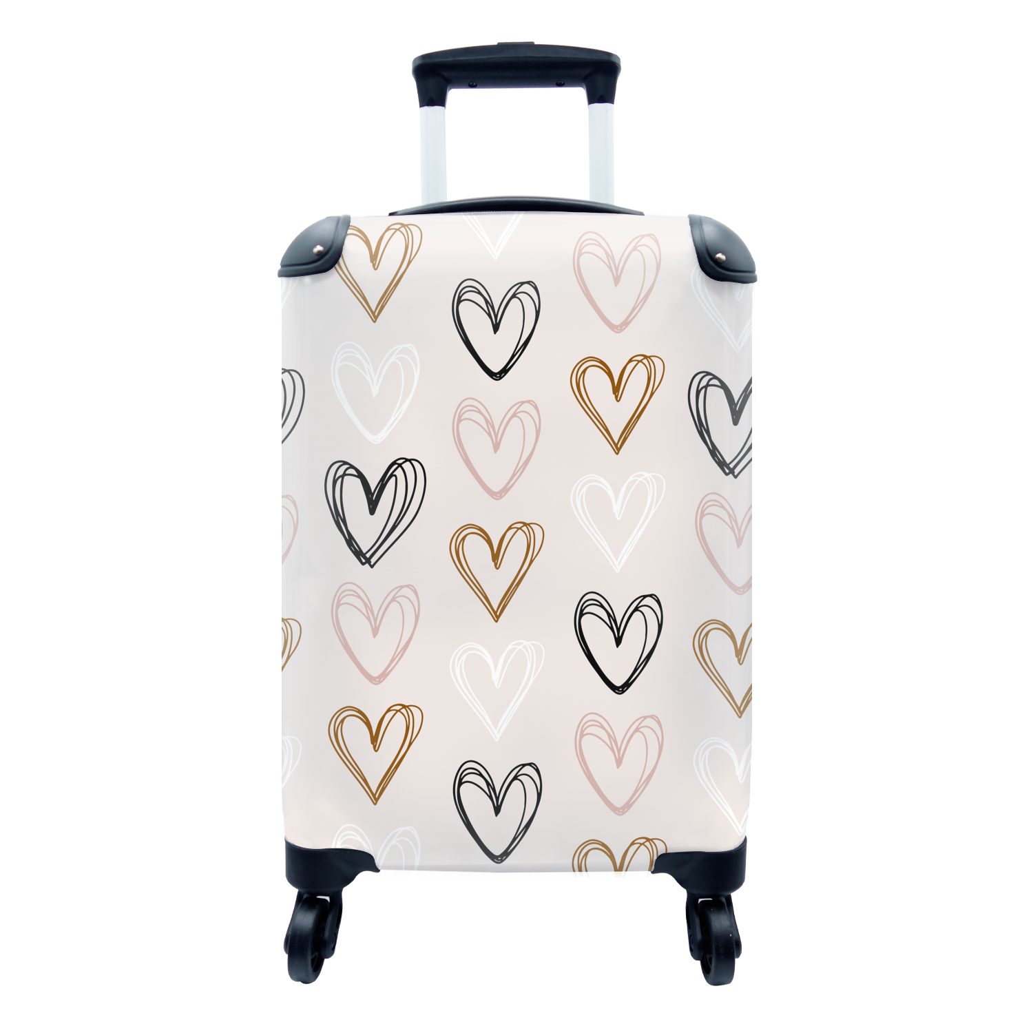 Handgepäckkoffer Herz - Muster - Valentinsgeschenk für sie