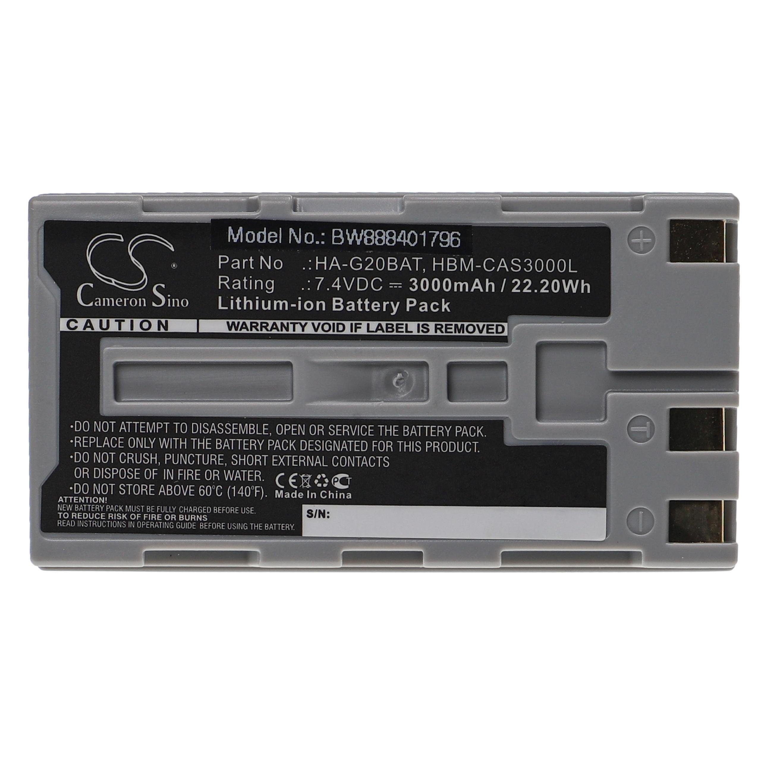 vhbw kompatibel mit Hioki LR8510, LR8511 Akku Li-Ion 3000 mAh (7,4 V)