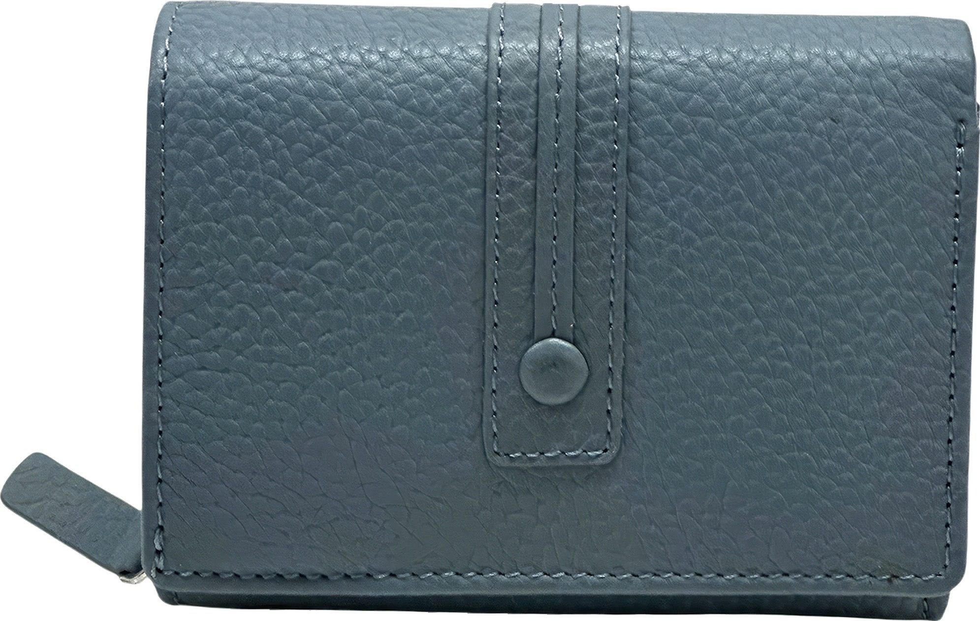 FLORENCE Geldbörse Florence Damen-Portemonnaie taubenblau (Portemonnaie, Portemonnaie), Damen Portemonnaie Echtes Leder Größe ca. 12cm, taubenblau