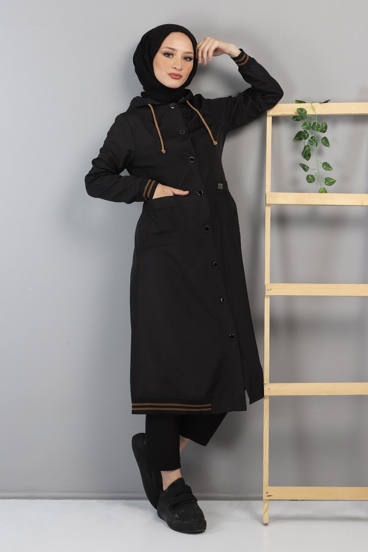 MODAMİHRAM Trenchcoat Kapuzen-Ripp-Trenchcoat