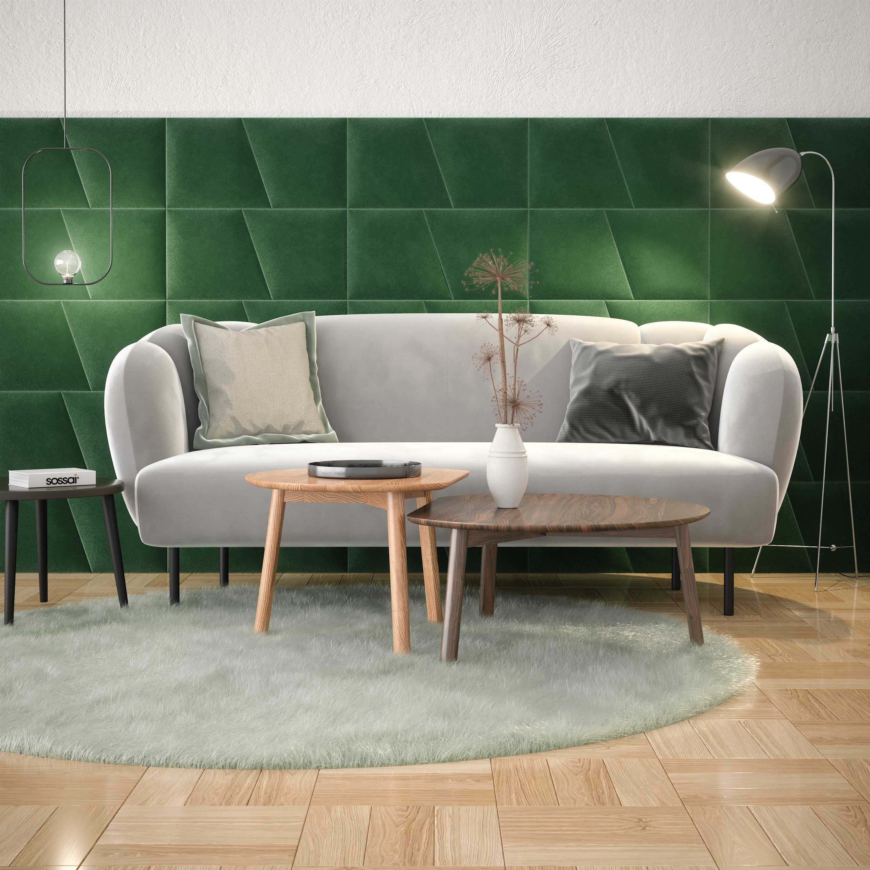 sossai® 3D Wandpaneel Wandpolster Wandverkleidung gepolstert günstig online kaufen
