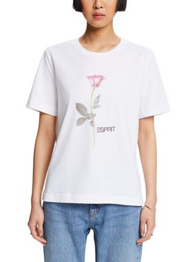 Esprit T-Shirt Baumwoll-T-Shirt mit Grafikprint (1-tlg)
