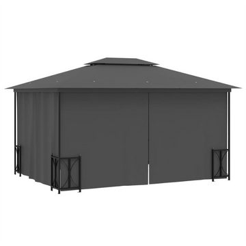 DOTMALL Pavillon Pavillon,mit Seitenwänden & Doppeldach,Anthrazit,3x4 m