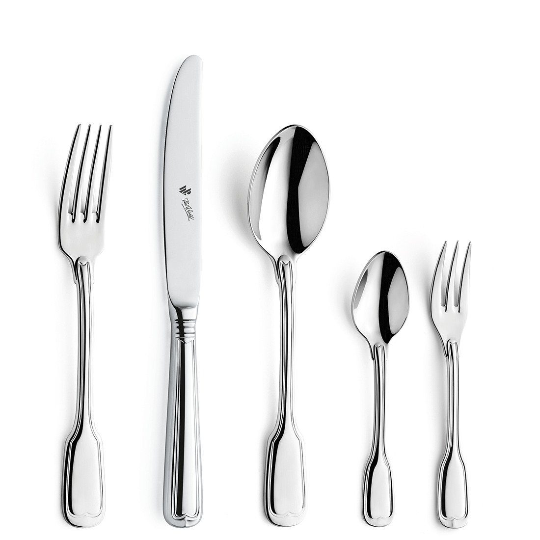 Paul Wirths Besteck-Set AUGSBURGER FADEN (30-tlg), 6 Personen, Edelstahl Rostfrei 18/10, spülmaschinenfest, hochglanzpoliert, langlebige Qualität