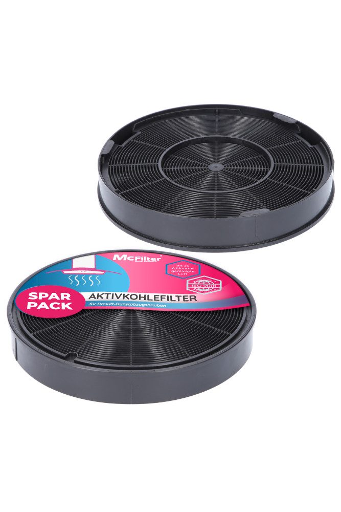 McFilter Aktivkohlefilter 2x Kohlefilter Фільтри passend für Siemens Bosch BSH 00748732 00748733, Whirlpool 484000008674, 481281718552, F 196, Bauknecht 484000008674