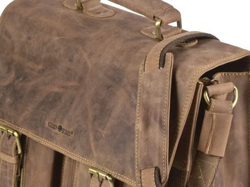 Greenburry Aktentasche Vintage, Businesstasche, Schultasche, für Herren und Damen, mit Notebookfach