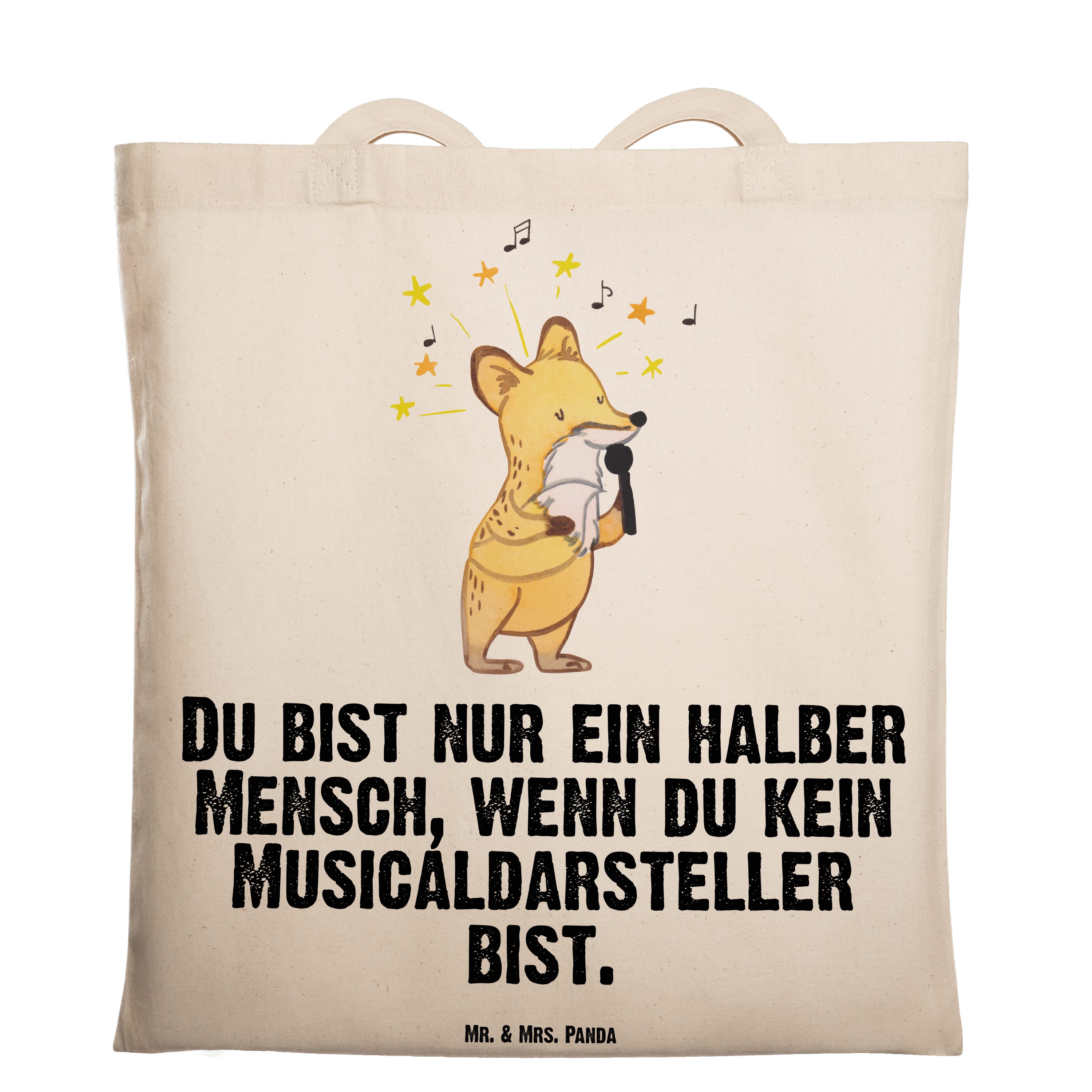 & Musicaldarsteller mit Stoffb Tragetasche Geschenk, - Mr. (1-tlg) Transparent Herz Mrs. Jubiläum, Panda -