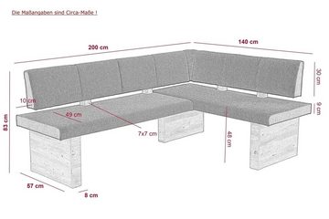 freiraum Eckbank Lawton, in Anthrazit/Artisan Eiche - 200x83x57 (BxHxT)