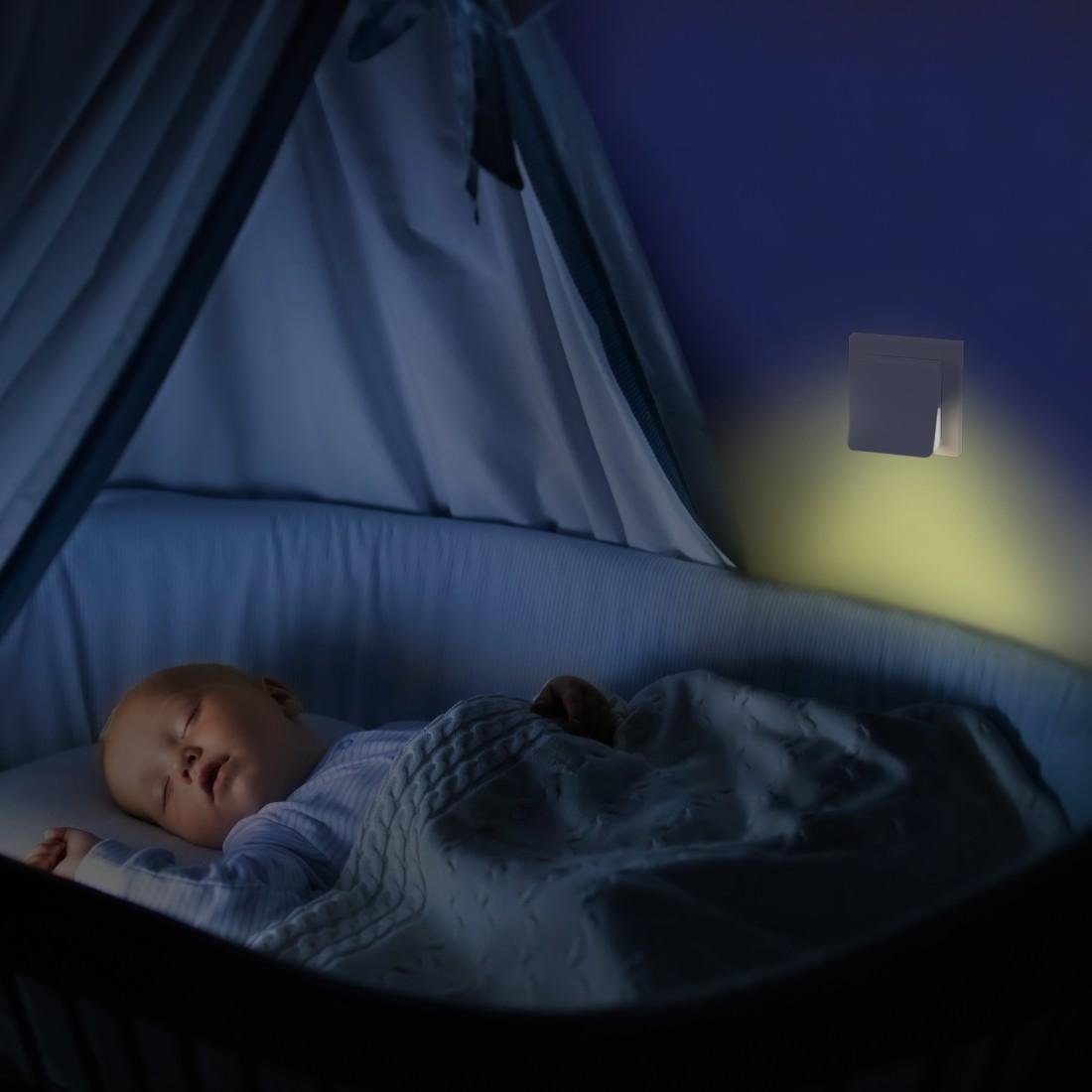 Hama LED Nachtlichtfunktion, Dämmerungssensor, und integriert, Kinder, warmen Nachtlicht energiesparende Anwendung Licht, Warmweiß, mit IP Babys fest Sensorschalter, 20, Steckdose Nachtlicht für Erwachsene, LED für