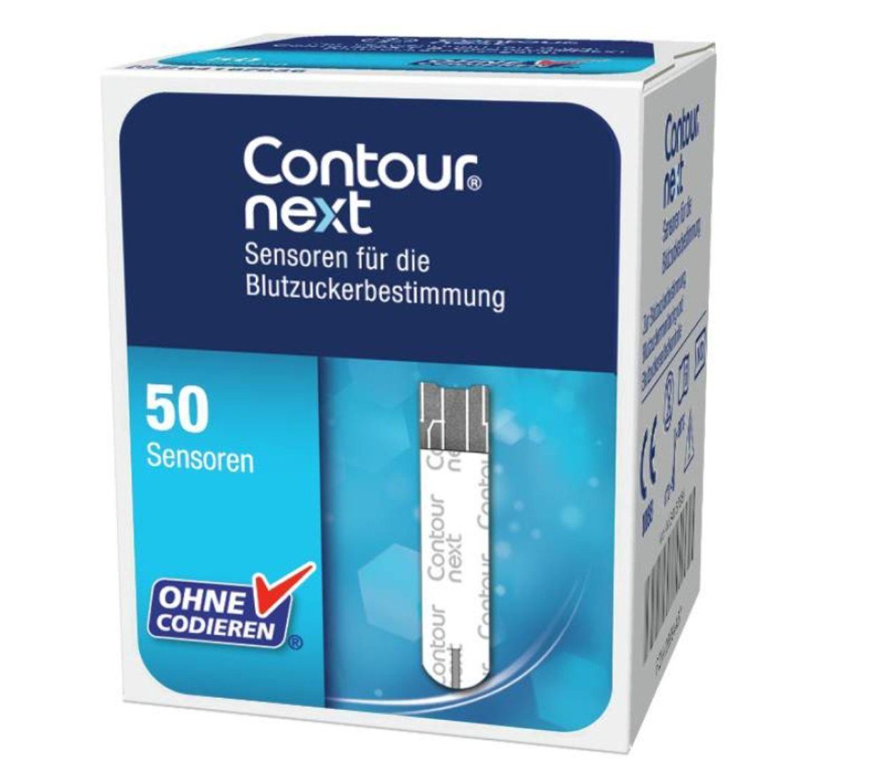 Ascensia Diabetes Care Blutzucker-Teststreifen Contour next XT Sensoren Blutzuckerteststreifen, Spar-Set, Diabetesüberwachung, 50-tlg., Blutzuckermanagement, Einfaches messen, Präzise Blutzuckermessung, Anwenderfreundlich, Automatische Codierung
