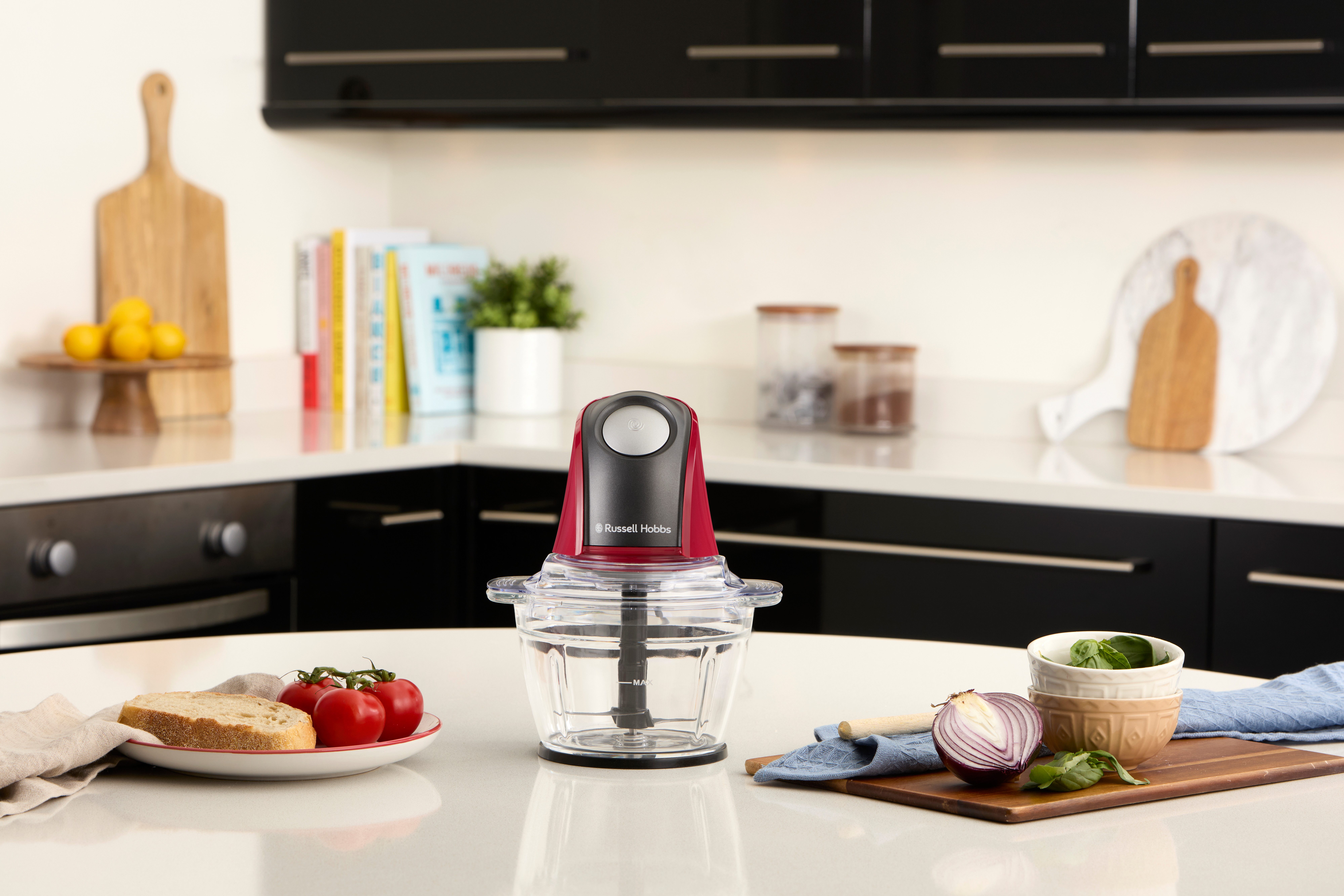 RUSSELL HOBBS Zerkleinerer Desire 27130-56, 1L Glasbehälter mit Anti-Rutsch-Boden, 350 W, spülmaschinengeeignetes Edelstahl Messer – Bild 5 von 5