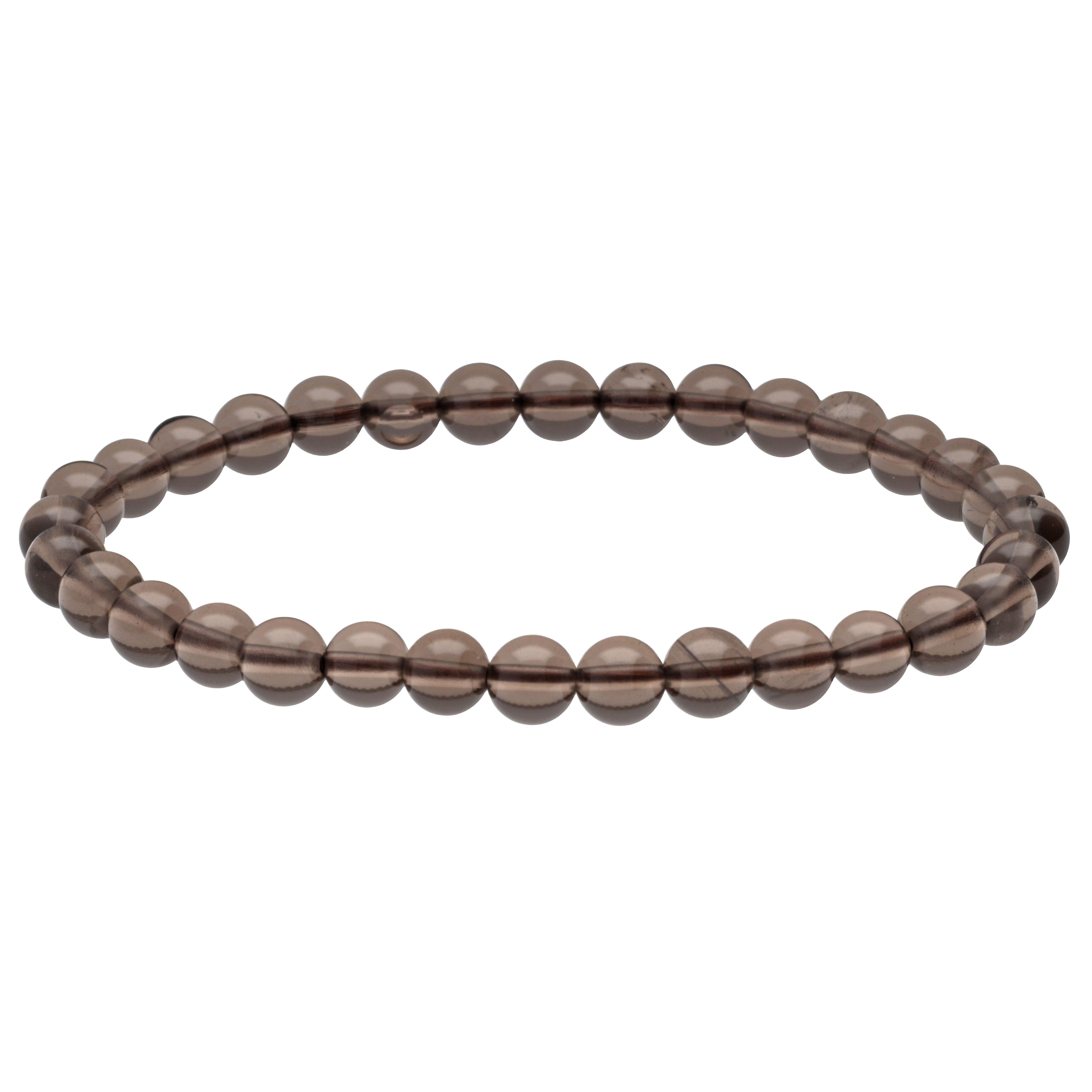 Lebensquelle Plus Armband Rauchquarz Kugelarmband, 6 mm
