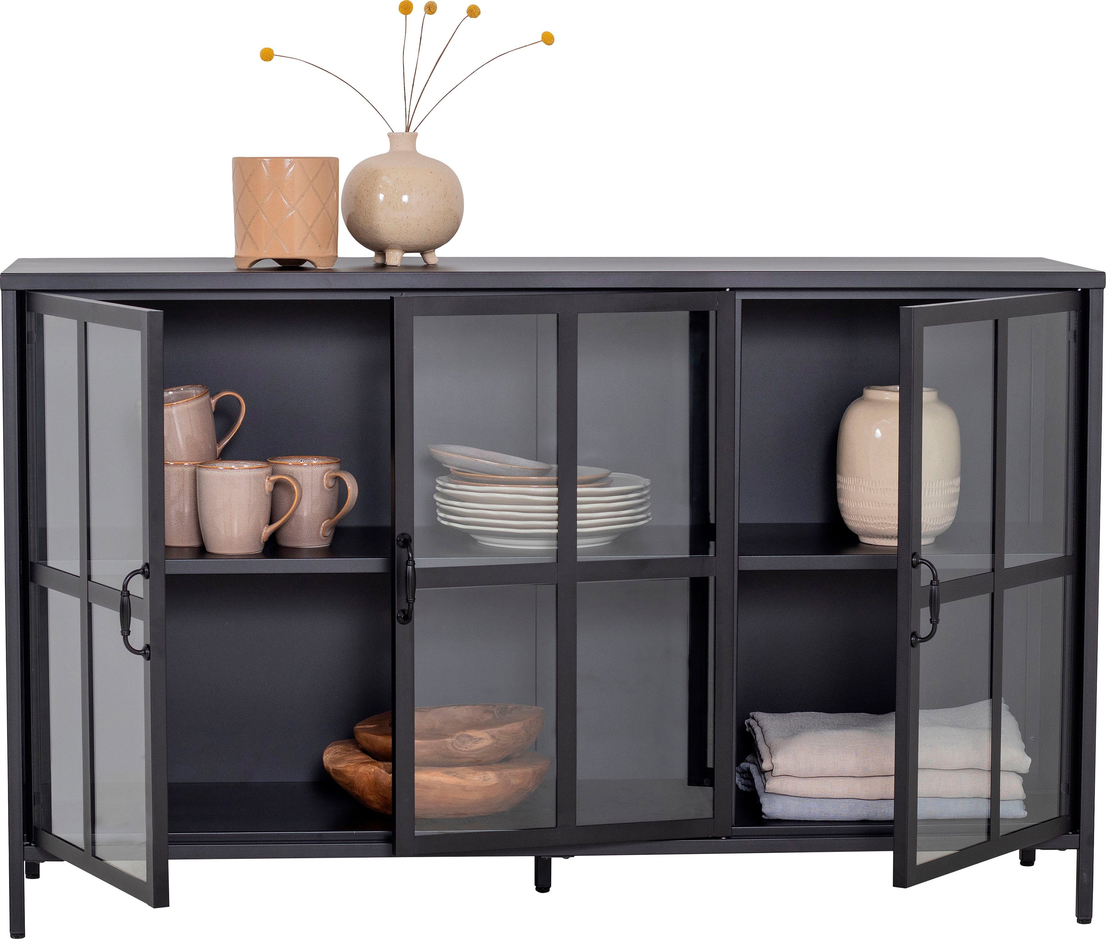 Homexperts Vitrine Choice designorientiertes mit Sideboard Glastüren