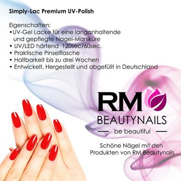 RM Beautynails UV-Nagellack Simply Lac Premium UV-Nagellack UV-Polish 10ml Gellack Shellac, Haltbarkeit bis zu drei Wochen / Hybrid-Lack