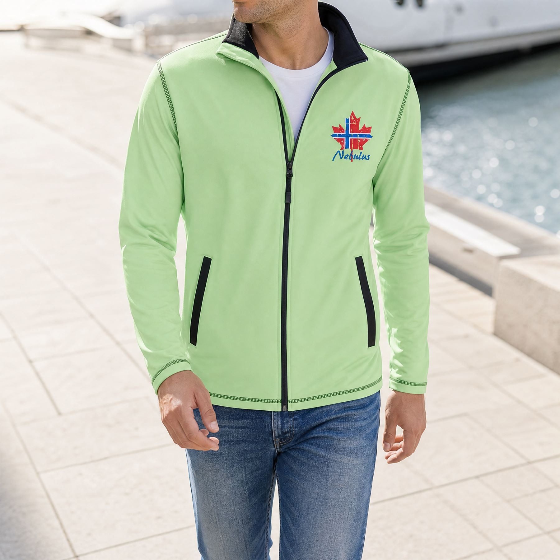 Nebulus Softshelljacke EVENT, P5568 - Herren, lime-schwarz, M