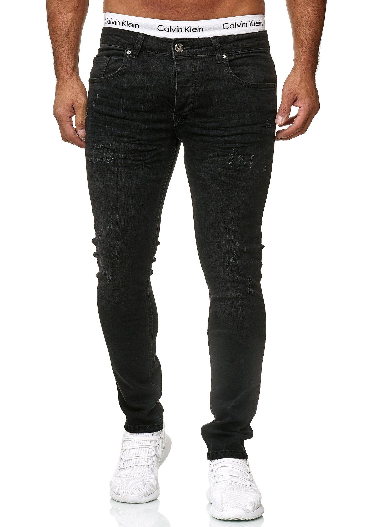 Black Basic Code47 Fit Skinny 603 Used Herren Regular Skinny-fit-Jeans Code47 Midnight Designer Jeanshose Jeans Hose