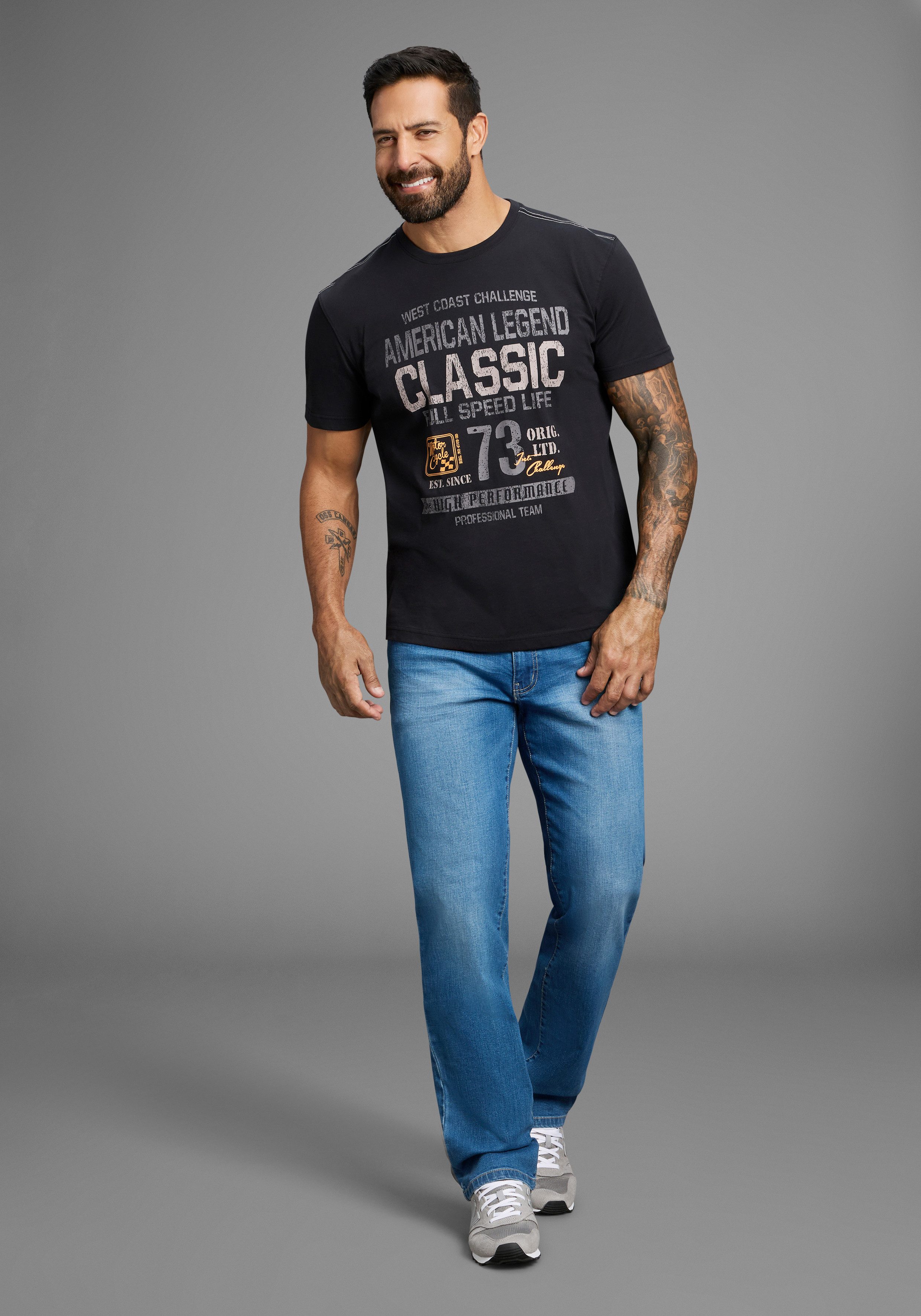 Arizona T-Shirt Kurzarm, unifarben, Rundhals, aus Baumwolle